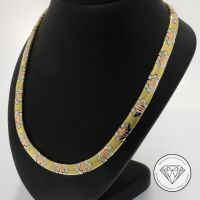 M*178331 Wert 6.800,- Tricolor Collier Kette 585/14 KT Gold xxyy Essen - Altenessen Vorschau