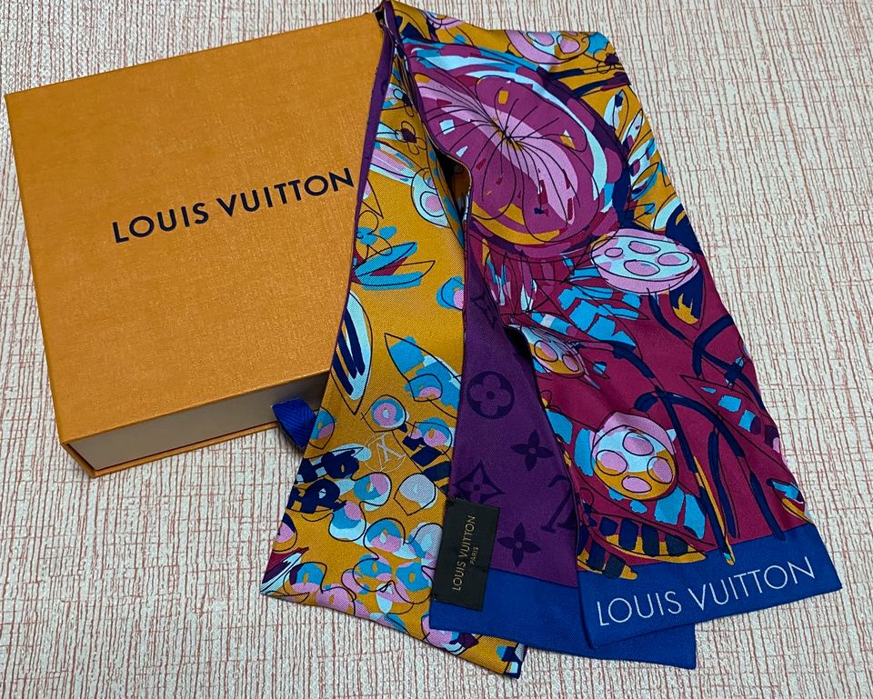 Louis Vuitton Flower Bandeau Maxi Twilly Original Schal Seide in Rüsselsheim
