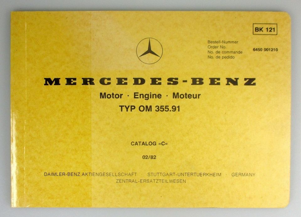 Original Mercedes - Benz Ersatzteilband OM 355.91 in Alfeld (Leine)