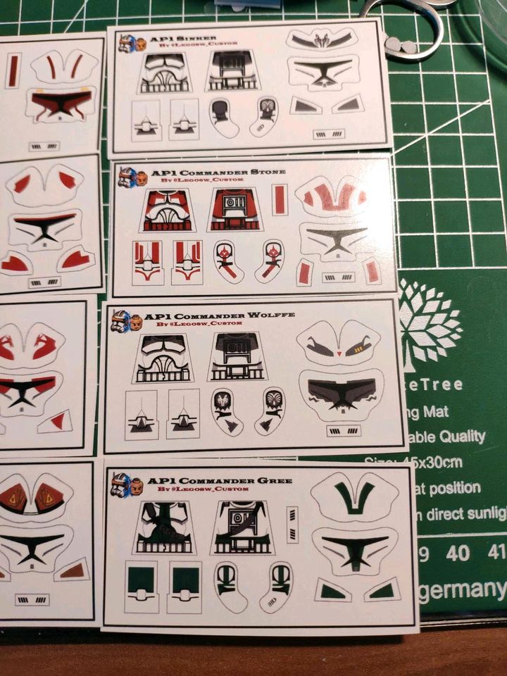 Star Wars Decals, Clone Wars, für Lego, AV Figures, in Bergen auf Rügen