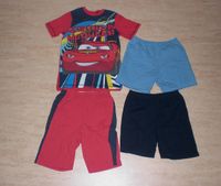 ♥ 4 Teile kurzer Schlafanzug Shorty Shirt Hose 134 140 Cars Junge Brandenburg - Lübben Vorschau