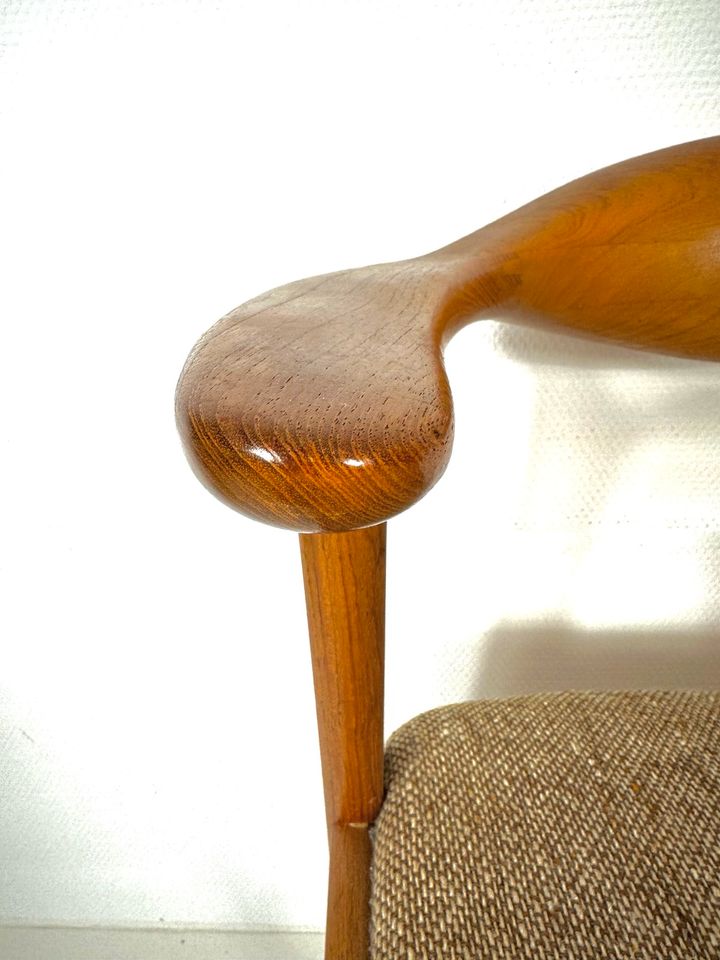 STUDIOKOMFOR Teak DANISH 1/2 Armchair KIRKEGAARD for HONG  STOLE in Centrum