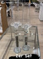 Kerzenständer Kerzenhalter Deko Deco Glas Kristall Weiß Silber Nordrhein-Westfalen - Gladbeck Vorschau
