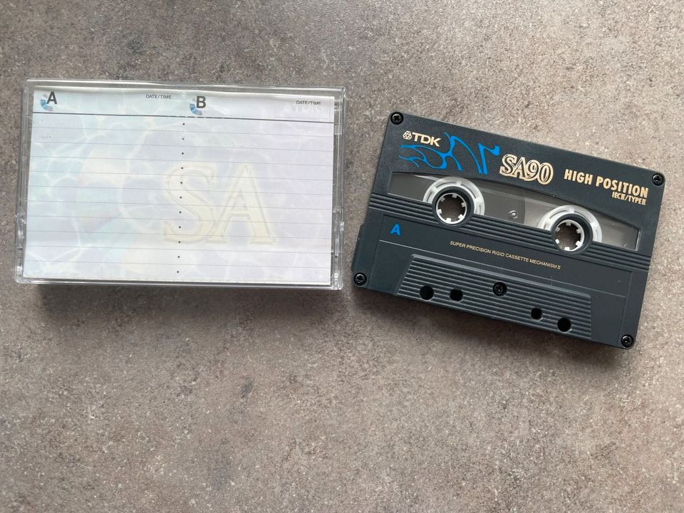 Audiokassette TDK SA90 Musik Audio Kassette unbespielt wie Neu in Röhrmoos