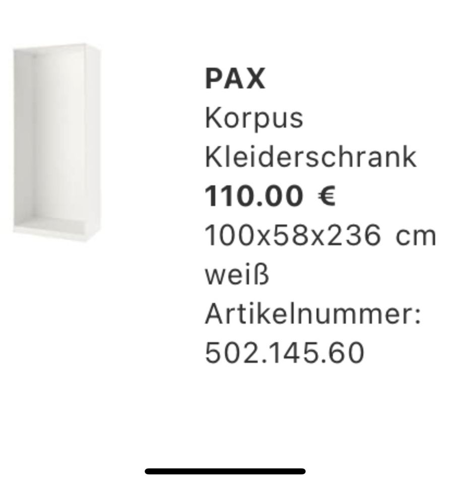 IKEA-PAX-Schrankkombination weiß-NEU in Bochum