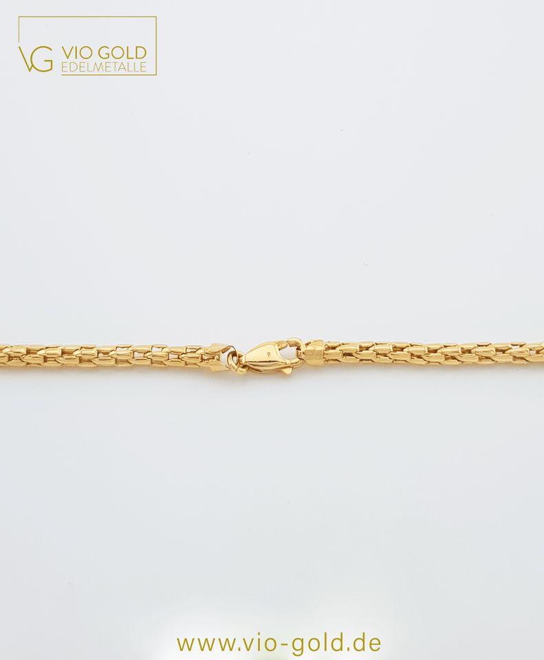 750 Goldkette 18 Karat  Ankerkette rund gedreht 45 cm Halskette Gold / Unisex - Vio Gold G1167 in Regensburg