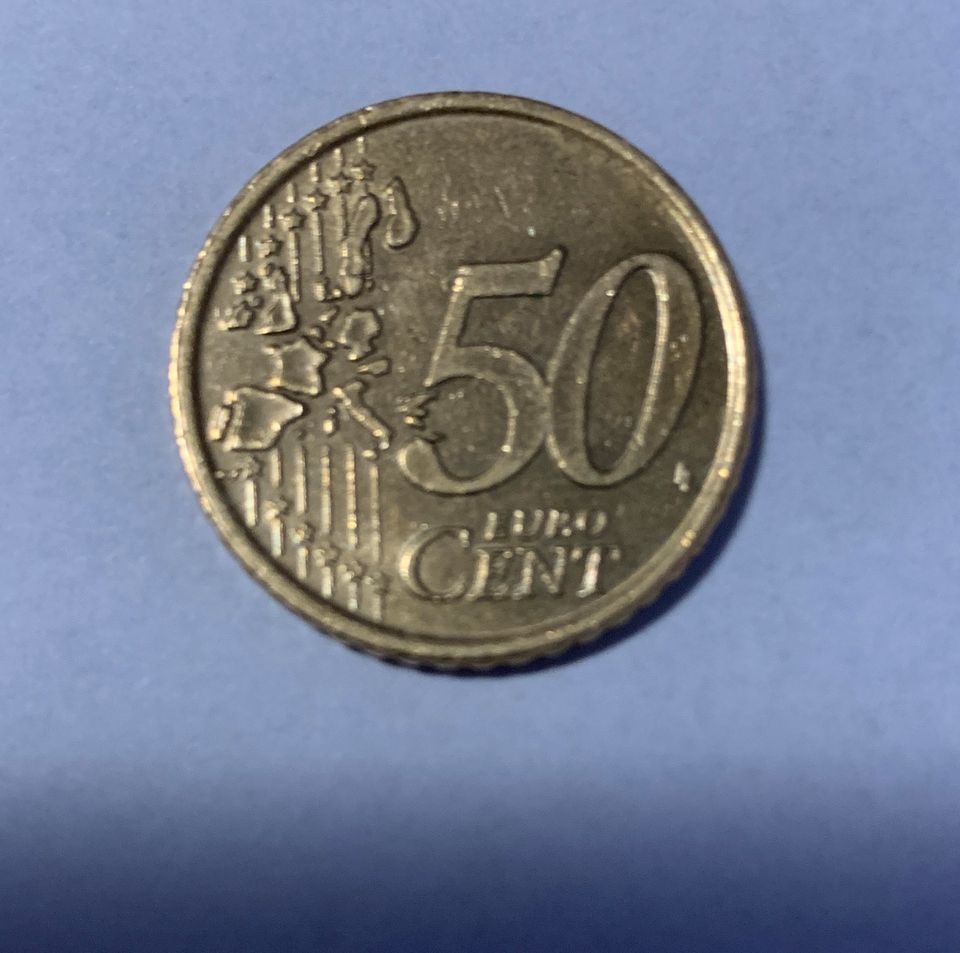 Seltene Geldmünze aus dem Jahr 2002,50 Cent in Eckernförde