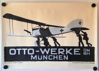 Plakat Otto-Werke München 1915 Vintage Retro Militaria Flugzeug Nordrhein-Westfalen - Ahlen Vorschau