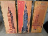 Gemälde von Empire State Building, Golden Gate Bridge, Chrysler Hessen - Wiesbaden Vorschau