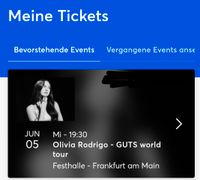 2 Olivia Rodrigo Tickets Frankfurt/ Guts World Tour Hessen - Trebur Vorschau