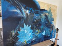 Gemälde Bild 100 x 150 modern blau abstrakt Acryl Saarland - Überherrn Vorschau