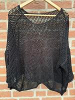Schwarz Netz Shirt Lochmuster M 38 Oberteil Hemd Langarm Nordrhein-Westfalen - Bad Salzuflen Vorschau