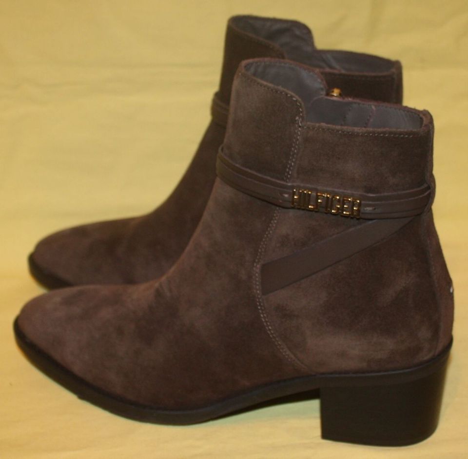 TOMMY HILFIGER DAMEN-STIEFELETTEN - GR.40 - BRAUN - RAUHLEDER in Berlin