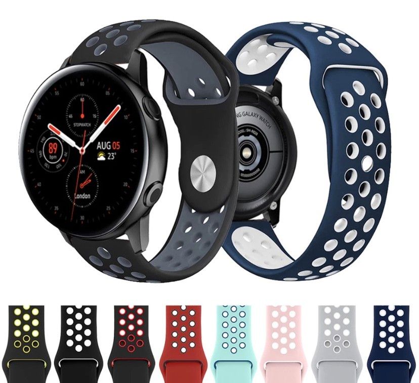 Samsung Huawei Amazfit Watch Armband 20mm 22mm Silikon Sportband in Straelen