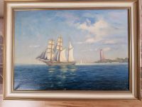 Gemälde Öl auf Leinwand Segelschiff vor Laboe Wandsbek - Hamburg Bergstedt Vorschau