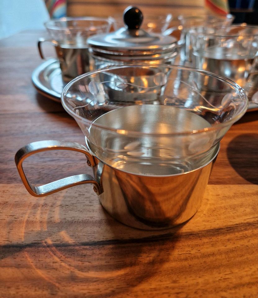 Teeservice aus Glas - silber 10 teilig in Oldenburg