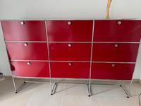 USM Haller Schrank Tiefe 35cm in Rot 3 x 3 Fächer Hessen - Taunusstein Vorschau