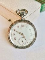 ***~* Jugendstil Taschenuhr Galonne 800 Silber 10 Rubine Bayern - Coburg Vorschau