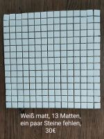 11 Matten Mosaikfliesen, Mosaiksteine, weiß, 2x2 cm Niedersachsen - Loxstedt Vorschau
