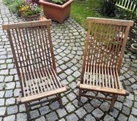 2x Gartenstühle klappbar Teak La Casa di Caesar Bayern - Benediktbeuern Vorschau