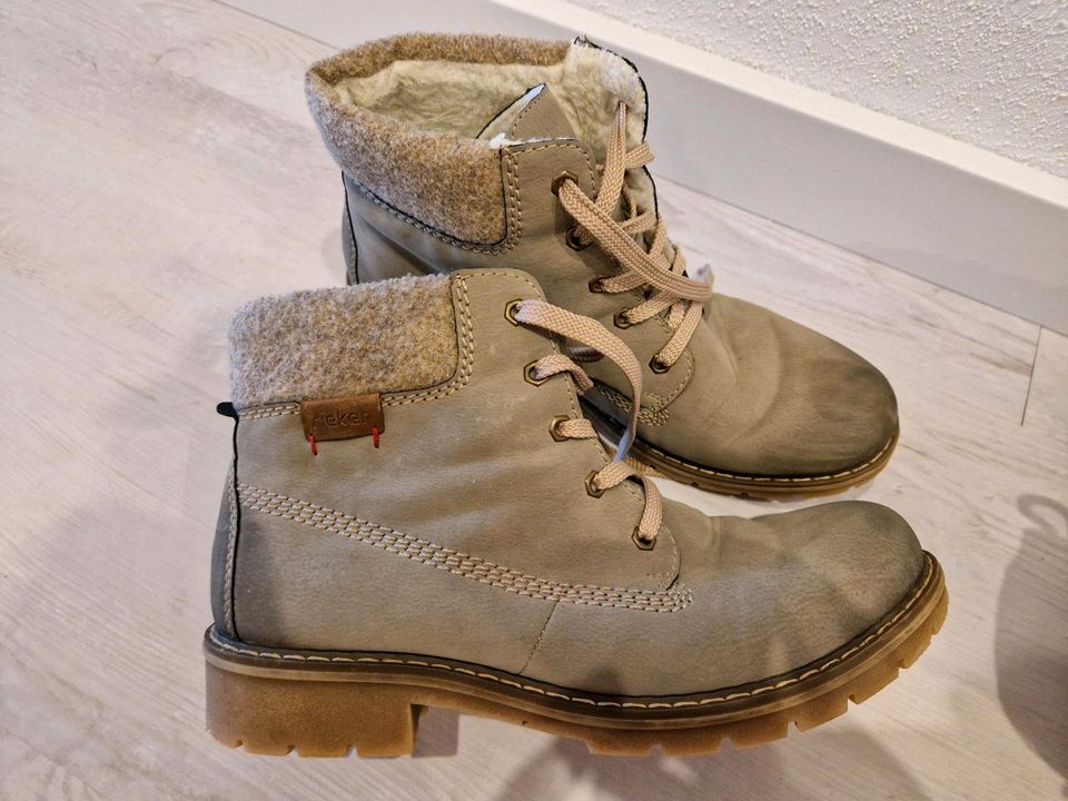Stiefel Halbschuh winterschuh gefüttert rieker Gr 42 Schuhe in Böhmenkirch