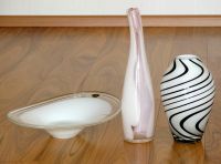 Set von 3 moderne Glas Deko Artikel • Schale • Vase • Handarbeit Hessen - Steinbach Vorschau