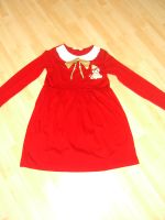 Mädchen Kleid mit Weihnachtsprint Gr.134/140 H&M rot langarm Jers Bayern - Kaufbeuren Vorschau