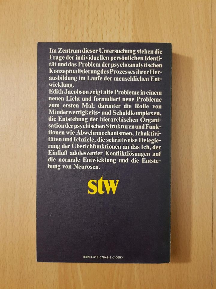 Edith Jacobson Das Selbst, Welt der Objekte Suhrkamp Buch Bücher in Frankfurt am Main