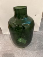 Bauchige Vase dunkelgrün Glas mit großer Öffnung Baden-Württemberg - Langenau Vorschau