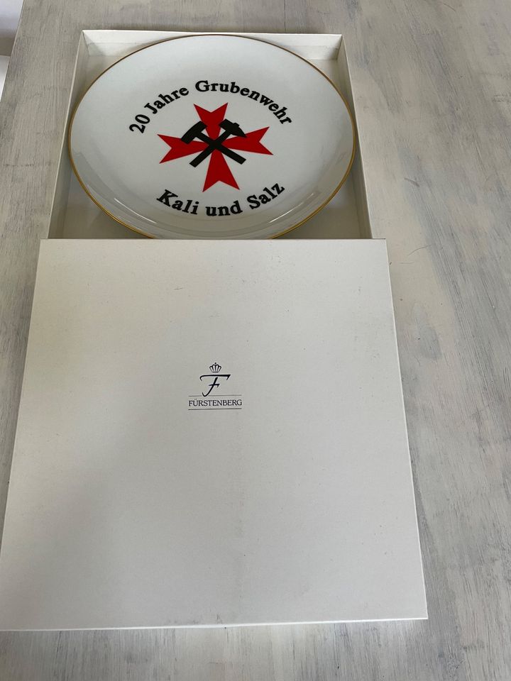 Grubenwehr-Ehrenteller; 20 Jahre GW Kali+Salz in Rheinberg