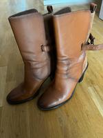 Massimo Dutti wie Acne Lederstiefel braun Glatt und Velours München - Sendling Vorschau