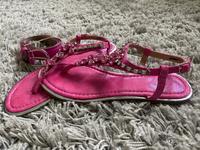 Riemen Sandalette / Sandale pink Ziersteine und Gürtel  Gr.38 /85 Hessen - Taunusstein Vorschau