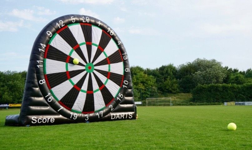 Verleih Fußball Darts XXL Dartscheibe & andere aufblasbare Module in Billerbeck