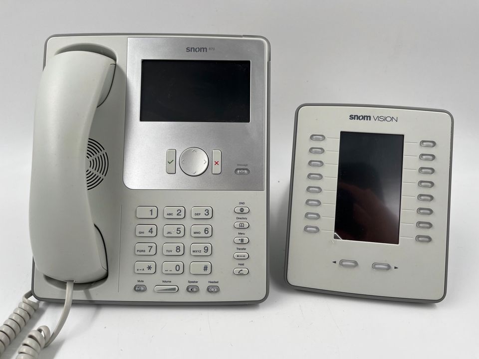 Snom 870 Voip Telefon + Snom Vision Erweiterung NEU in Nürnberg (Mittelfr)