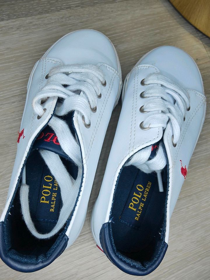 Ralph Lauren Polo Sneaker Schuhe weiß Größe 26,5 Turnschuhe in Wiesbaden