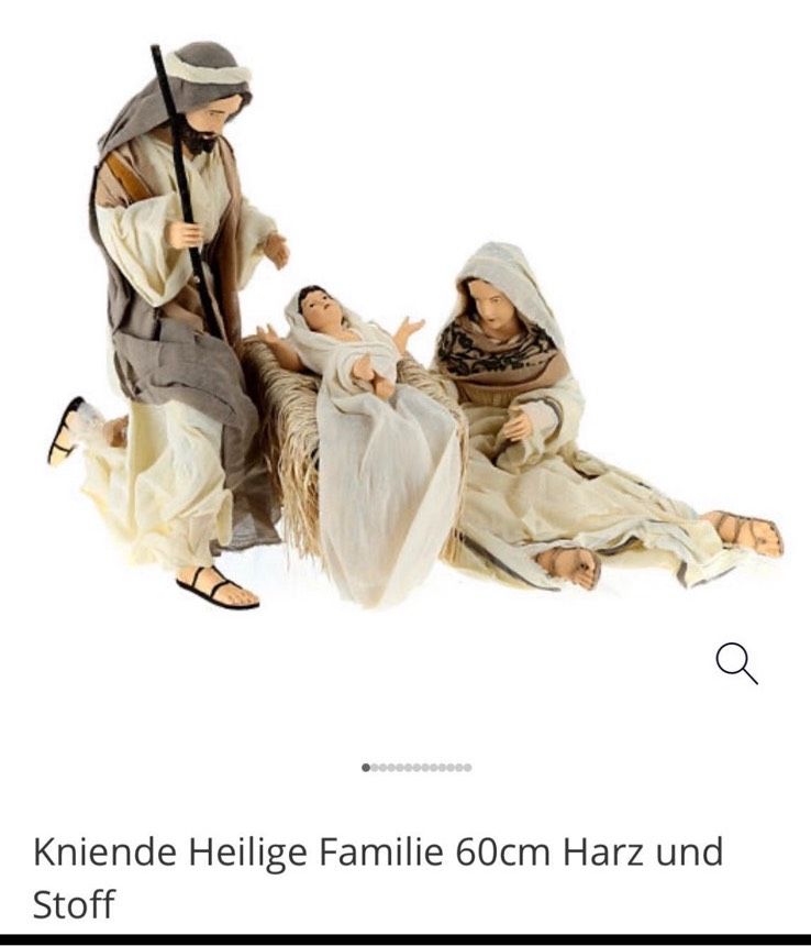 Heilige Familie Stoff 60cm Weihnachtskrippe Weihnachtsdeko in Thierhaupten