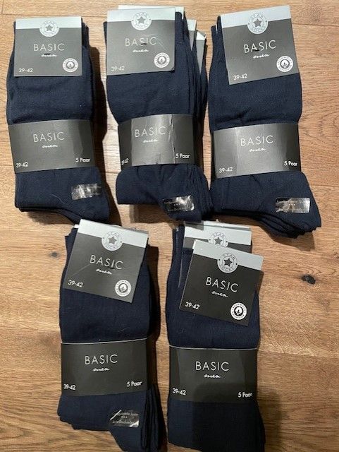 Größe 39-42: 25 Paar „Star Socks Basic“ Herrensocken - blau in Beuren (Hochwald)