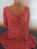 Tunika Longshirt Janina Shirt 50 lachsrot Blümchen T-Shirt Top Hessen - Solms Vorschau