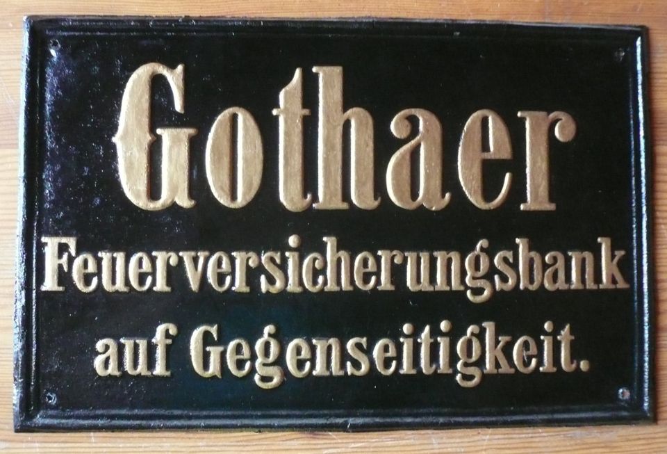 Blechschild Gothaer Versicherungsbank in Berlin