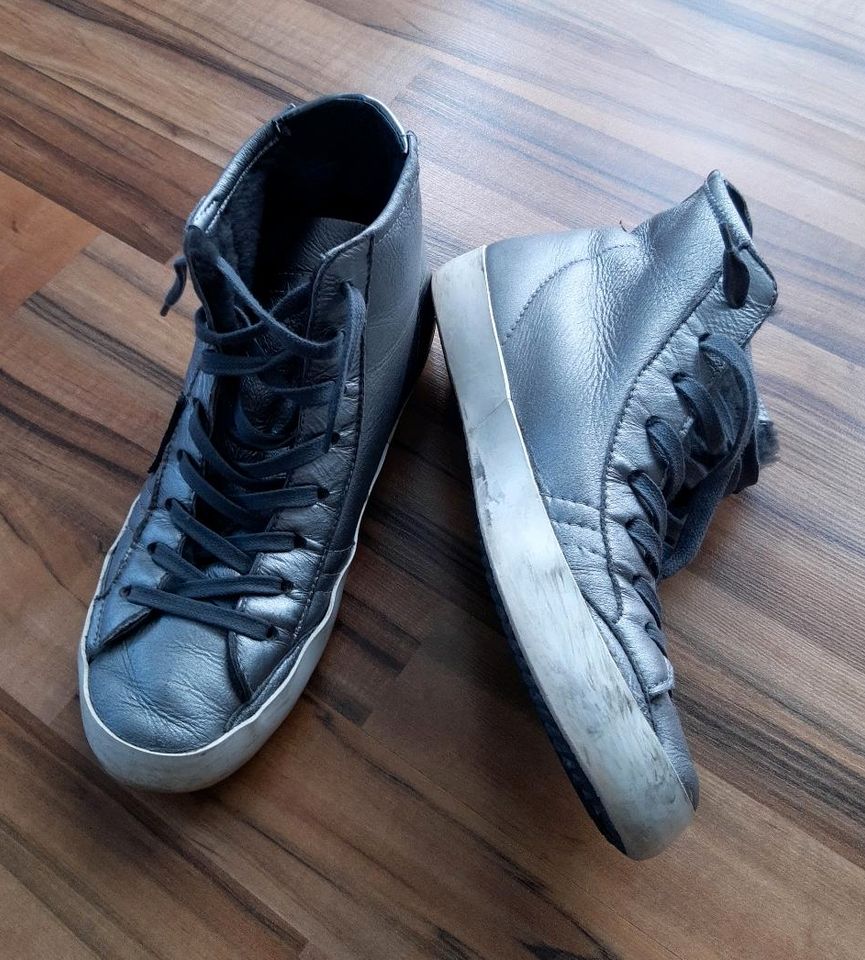 Philippe Model Sneaker 37 Silber metallic Schuhec in Oberursel (Taunus)