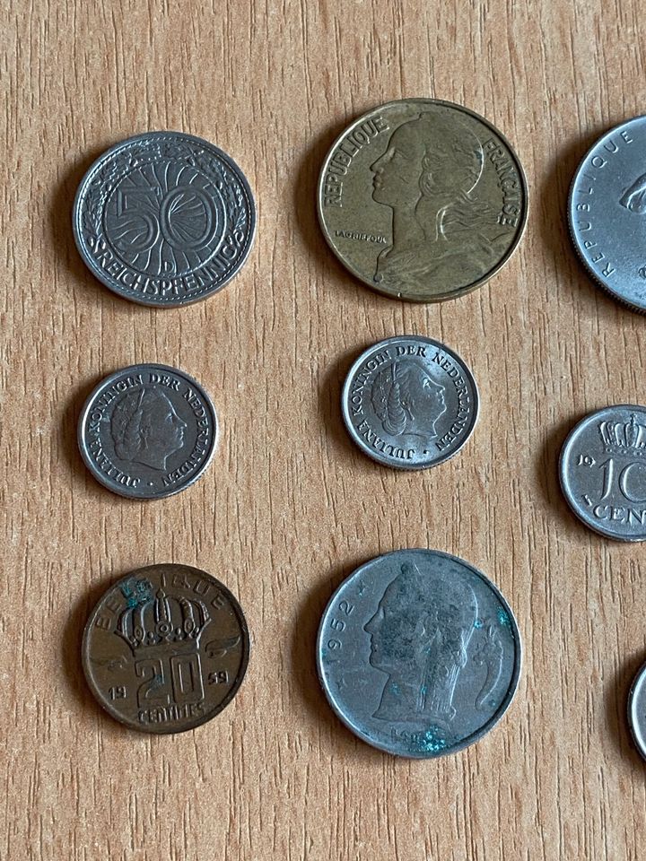 alte Münzen, u.a. Frankreich,Belgien,Niederlande,deutsches Reich in Weidenthal