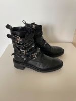 Zara Stiefeletten Echtleder Boots Nieten Schnallen 37 Thüringen - Jena Vorschau