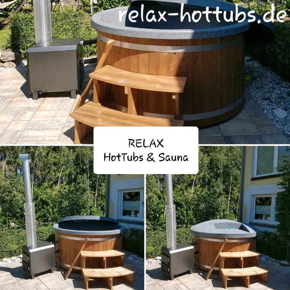 Mobile Sauna HOTTUB Saunafass Badefass mieten Wellness in Grönheim