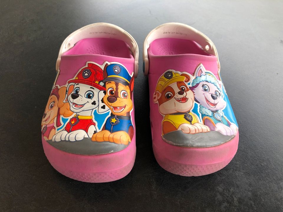 Crocs Badelatschen Paw Patrol Pink Gr. 32 / 33 in Tettau