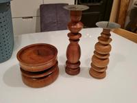 3 Kerzenhalter aus Holz DDR Sachsen-Anhalt - Querfurt Vorschau