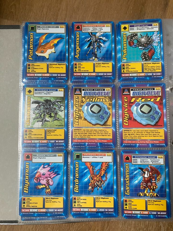 ~ Digimon ~ Sammlung von 1999 1. und 2. Serie 1st Editions in Eisingen