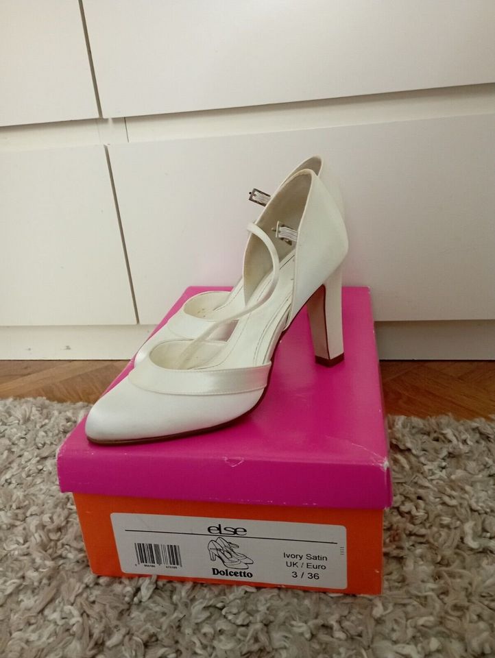 Rainbow Else Brautschuhe Gr. 3 / 36 Schuhe Pumps Ivory NP 139,90 in Dresden