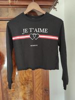 Kurz geschnittenes Sweatshirt "je t'aime" Gr. XS/176 TOP Versand Niedersachsen - Hemmingen Vorschau