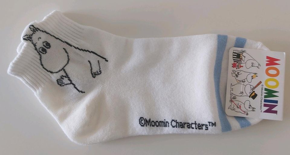 Moomin Mumin Socken Sneakersocken hellblau ca. Größe 38 39 in Düsseldorf