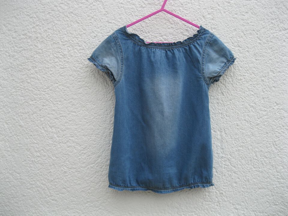 s. Oliver Bluse Jeansbluse Herz-Brusttasche blau Mädchen 104 110 in Ravensburg